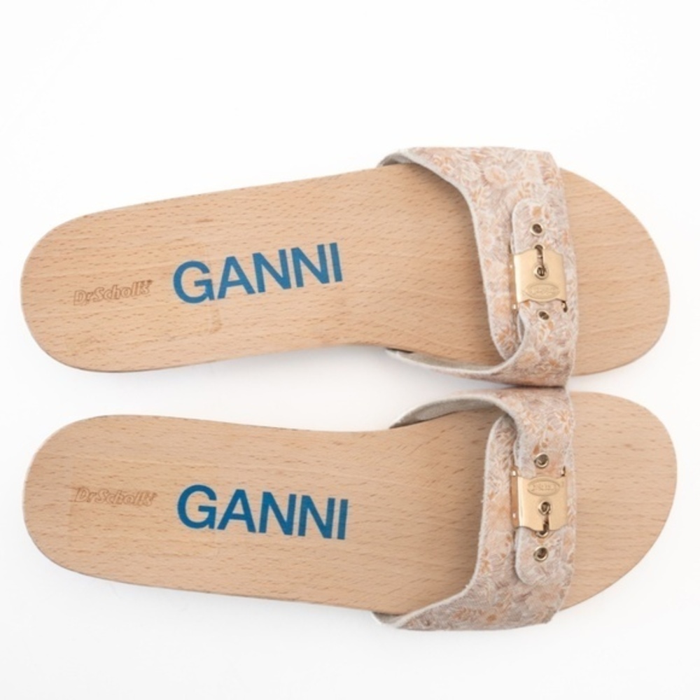 Ganni X Scholl Pescura Heel Wooden Clogs‎